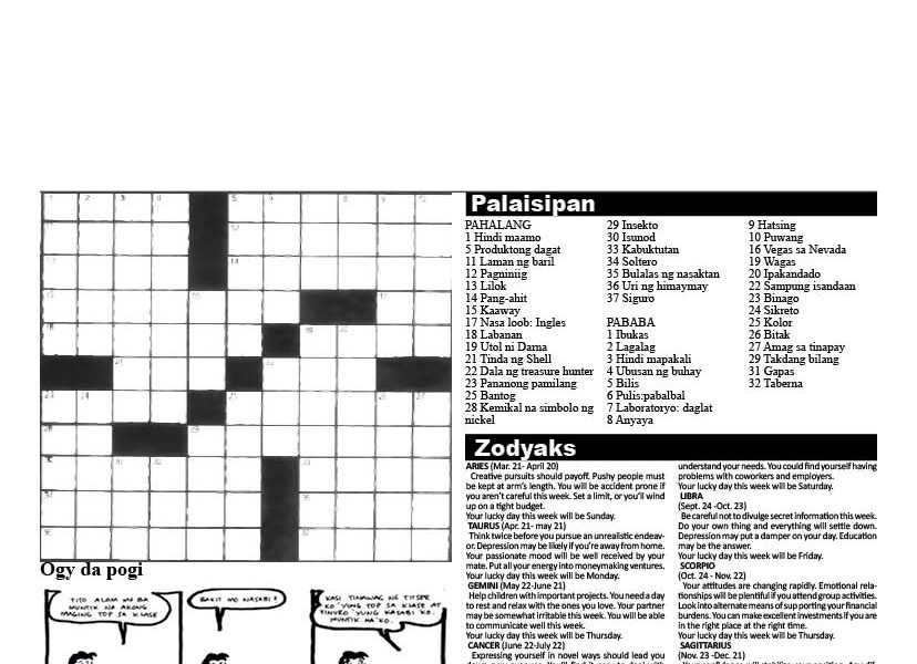 This week s crossword puzzle PHILIPPINE NEWS TODAY Filipino News This week s crossword puzzle PHILIPPINE NEWS TODAY Filipino News